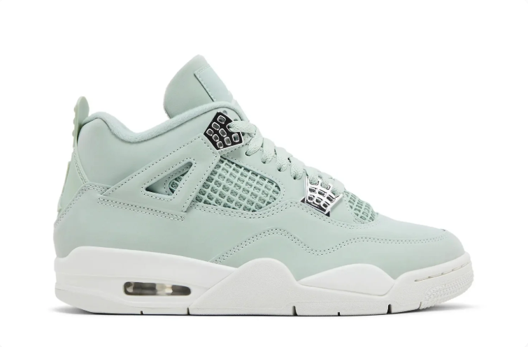 Jordan Mid-Top Sneakers – Mint Green & Metallic Silver