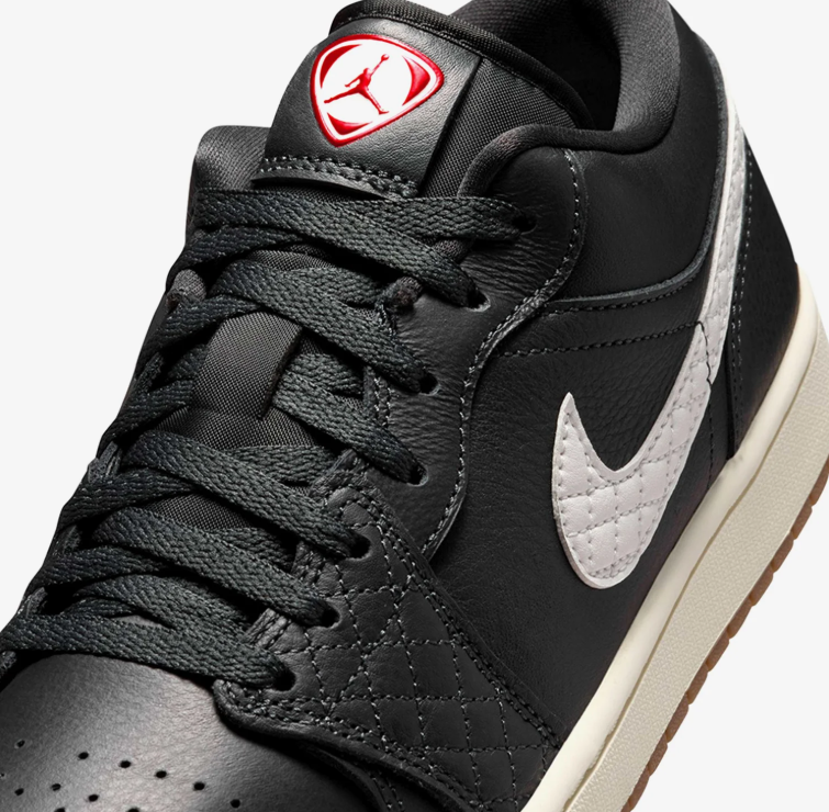 Jordan Low-Top Sneakers – Black & White with Gum-Tone Sole
