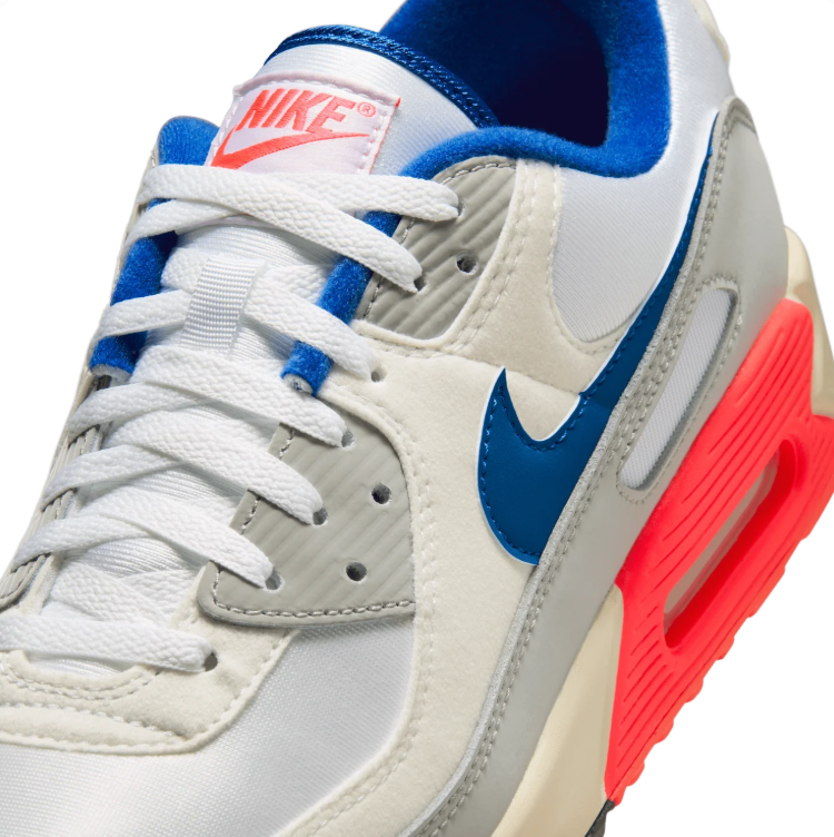 Nike Low-Top Sneakers - White/Grey with Blue & Coral Accents