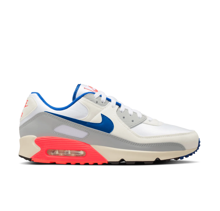 Nike Low-Top Sneakers - White/Grey with Blue & Coral Accents