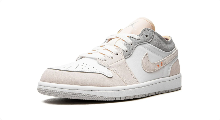 Jordan Low-Top Sneakers – White, Cream & Grey