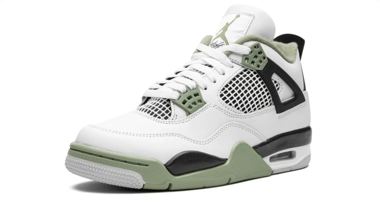 Jordan Mid-Top Sneakers – White, Sage Green & Black
