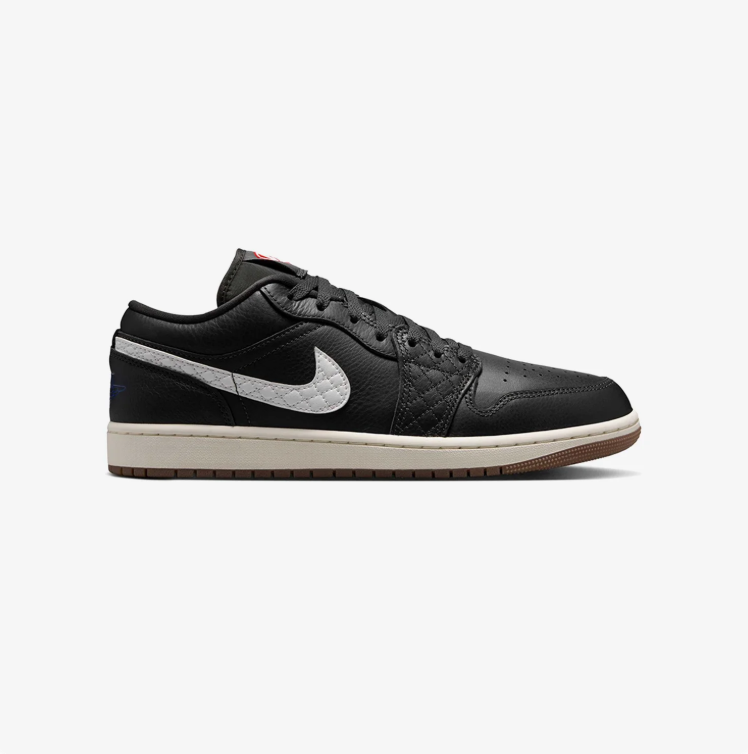 Jordan Low-Top Sneakers – Black & White with Gum-Tone Sole