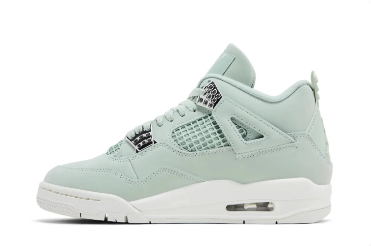 Jordan Mid-Top Sneakers – Mint Green & Metallic Silver