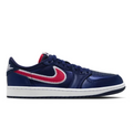 Air Jordan 1 Low Sneakers - Navy/Red with Contrast Stitching