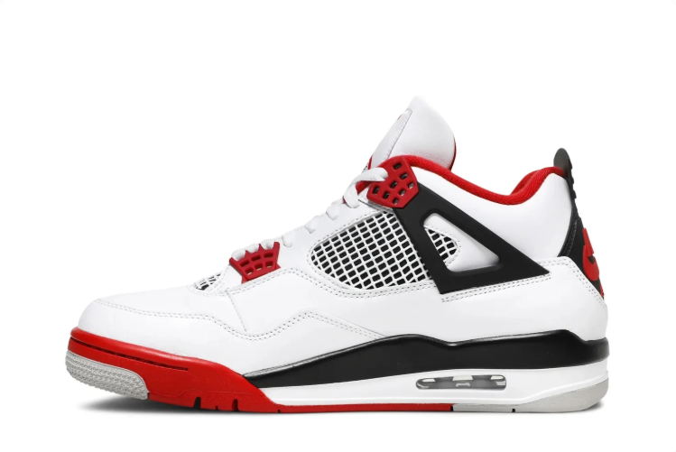 Jordan Mid-Top Sneakers – White, Red & Black