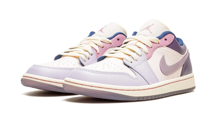 Jordan Low-Top Sneakers – Purple, Lilac & Cream