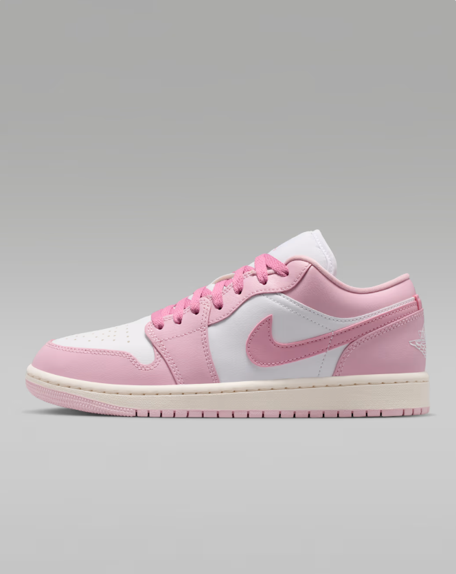 Jordan Low-Top Sneakers – Pink & White