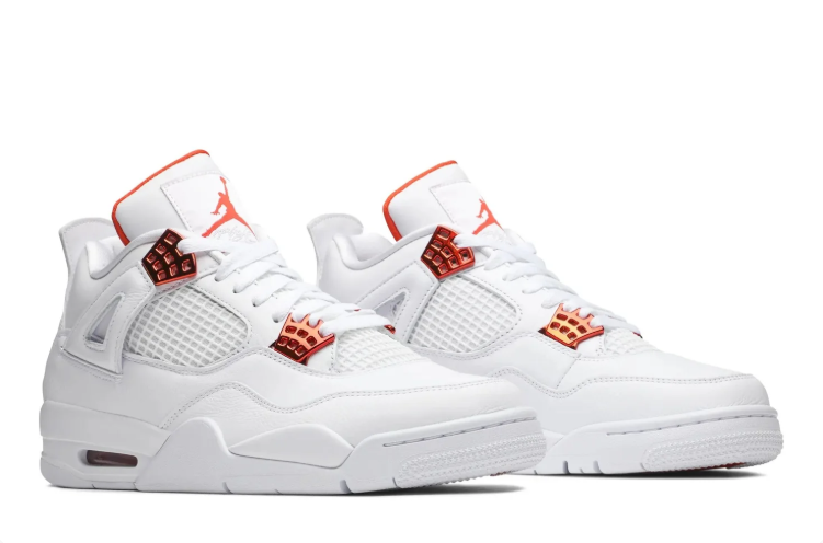 Jordan Mid-Top Sneakers – White & Metallic Red