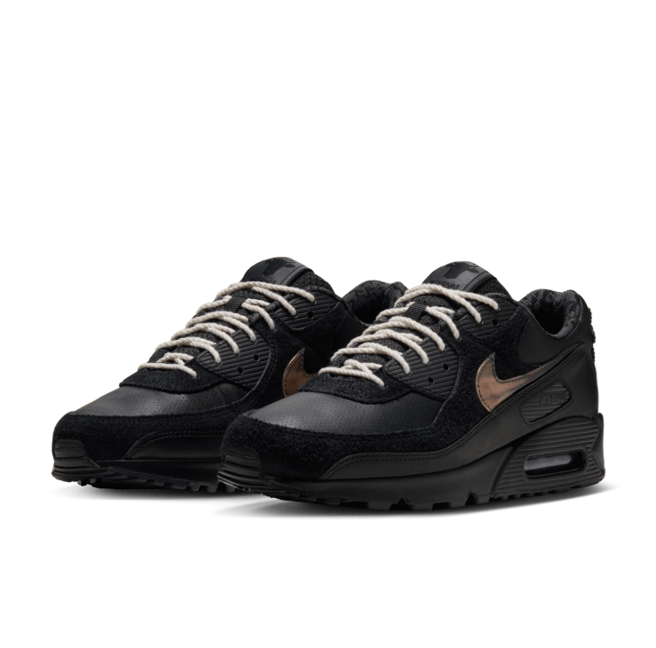 Nike Low-Top Sneakers - Black with Copper-Brown Accents
