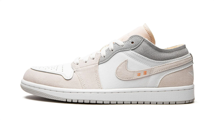 Jordan Low-Top Sneakers – White, Cream & Grey