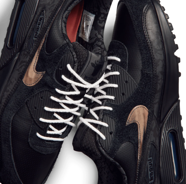 Nike Low-Top Sneakers - Black with Copper-Brown Accents