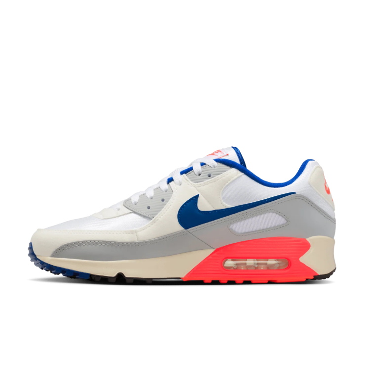 Nike Low-Top Sneakers - White/Grey with Blue & Coral Accents
