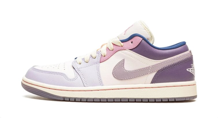 Jordan Low-Top Sneakers – Purple, Lilac & Cream