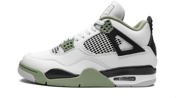 Jordan Mid-Top Sneakers – White, Sage Green & Black