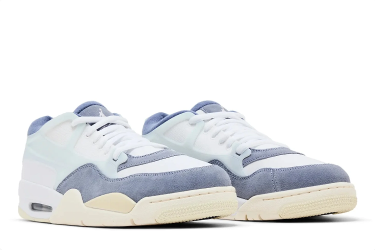 Jordan Low-Top Sneakers – White, Slate Blue & Cream