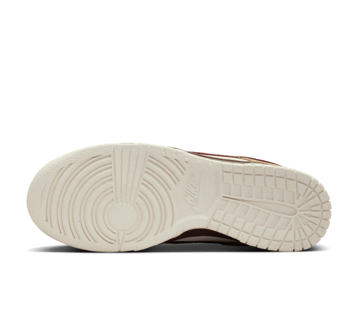 Nike Low-Top Sneakers - Cream/Khaki with Burgundy & Leopard Details