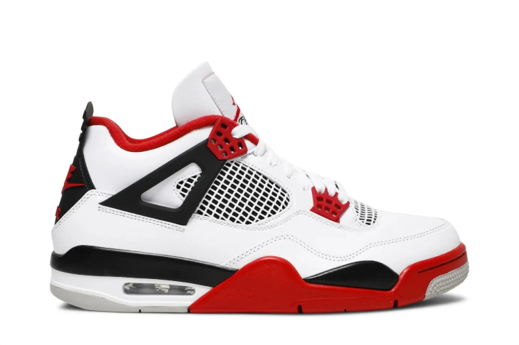 Jordan Mid-Top Sneakers – White, Red & Black