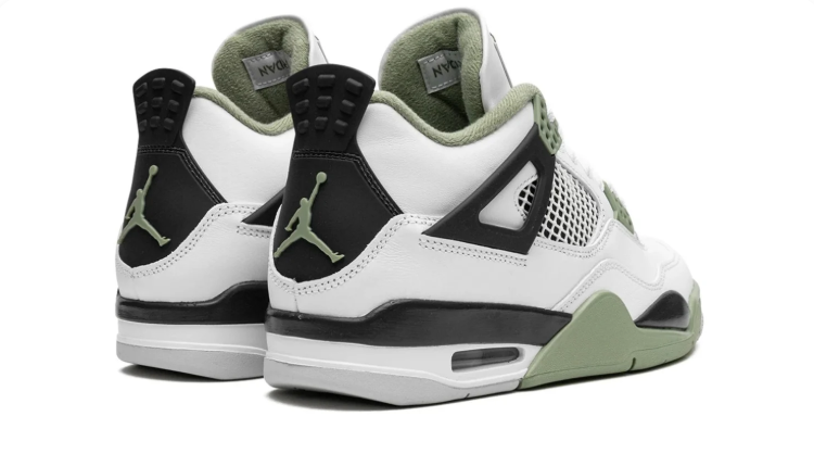 Jordan Mid-Top Sneakers – White, Sage Green & Black